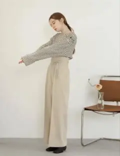 hinari ハイウエストリボンパンツ S 新品未使用 ハイウエストリボンパンツ（その他パンツ）｜hinari（ヒナリ）の