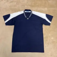 MIZUNO ミズノ　ネイビー Vネック ピステ半袖　XO　野球　練習着