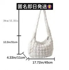 新品未使用 キルティングショルダーバッグ ホワイト