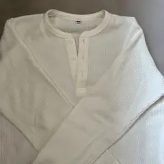UNIQLO ヘンリーネックポロシャツ M ホワイト