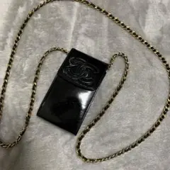 CHANEL ミニミニ チェーン ショルダーバッグ コイン入れ パテント