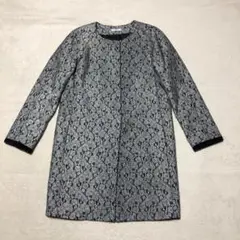 【匿名配送】IENA イエナ レース ノーカラーコート ボタンレス 36