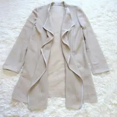 【美品】CHRISTIAN AUJARD　ロングカーディガン　メッシュ　フリル