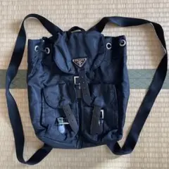 【美品u0026使用頻度低】旧ロゴ オールドプラダ ブラック ナイロンリュック