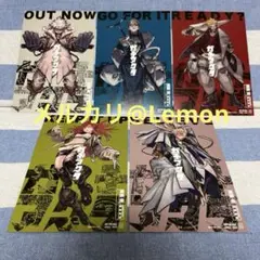 【1】　ガチアクタ　TSUTAYA　購入特典　ポストカード　裏那圭　1〜5