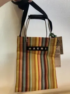 MARNI ストライプ ショルダーバッグ　サコッシュ