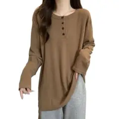 レディース 長袖 トップス tシャツ カットソー インナー シンプル 無地