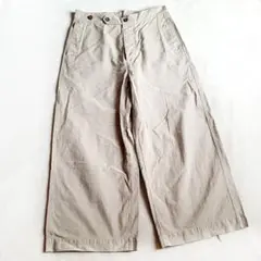 MHL.　コットン　ワイドパンツ　ベージュ　M