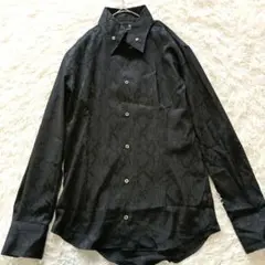 BLACK VARIA ブラックバリア 蛇柄長袖シャツ XL ブラック