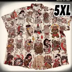 (536)5XL 妖怪絵巻　おばけ浮世絵　和柄　メンズ　ビックサイズ妖怪図鑑　鬼