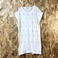【MARRAS】 ノースリーブチュニックFスタッズ ホワイト ファスナー