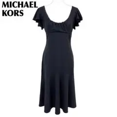 【美品】MICHAEL KORS ロング ワンピース S ブラック フレア