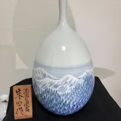 日展作家　伝統工芸作家　藤井朱明作　花瓶　花入　壺　略歴付 専用 日展作家 伝統工芸作家 藤井朱明作 花瓶 花入 壺 略歴付