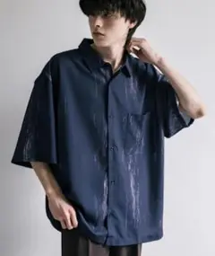オーバーサイズ 半袖柄シャツ