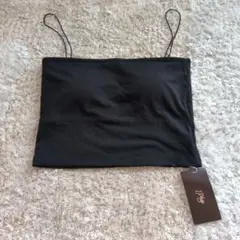 新品未使用タグ付き✨️plage チューブトップ　黒　ブラック　カップ付き