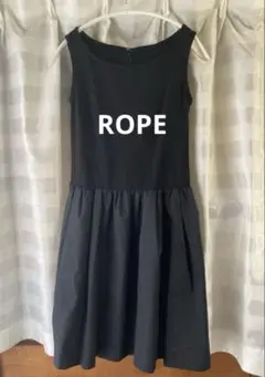 美品　ROPE ノースリーブワンピース 36 ブラック 小さいサイズ　黒 ロペ
