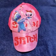 Disney・リロアンドスティッチ子供用キャップピンク小さめ