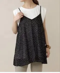 [mline]ドットチュニックキャミソール