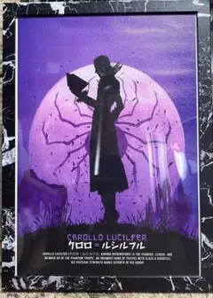 ハンターハンター　クロロ　絵画　タペストリー　額装　キャンパスコットン製