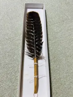 茶道具　羽箒　唐国鳥　炭手前　工芸品 通販販売【茶道具】 羽箒 双羽 唐君 *唐国鳥* 炉用・風炉用