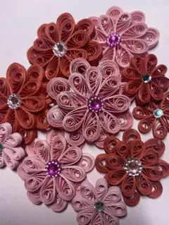 「新品」ペーパークイリング花　3mm 幅　10個