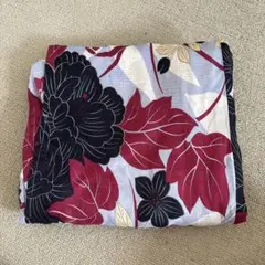 花柄 浴衣 青色 赤色
