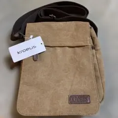 KROEUS 帆布 ブラウン ショルダーバッグ