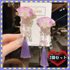 髪飾り 子供用 キッズ 浴衣 着物 七五三 夏まつり ヘアクリップ