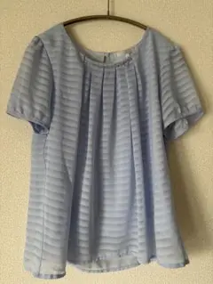 水色半袖トップス with performance 洋服の青山