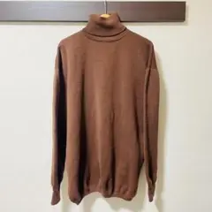 ～ブラウン タートルネック ニットセーター～