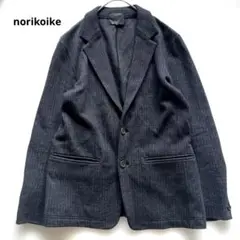 norikoike メンズ ストライプ ウールジャケット