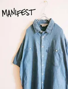 D220234 MANIFEST デニム半袖シャツ