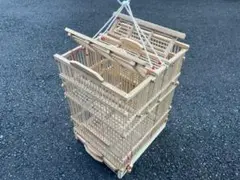 【蔵出し出品】竹製 鳥籠 落とし籠 蔵出し出品】竹製 鳥籠 落とし籠