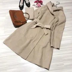 【美品】アンタイトル ダブルフェイス ウール ガウンコート 羊毛 カシミヤ