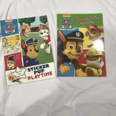 パウパトロール paw patrol 英語絵本 塗り絵 遊び本 シール シール本