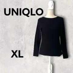 ユニクロ Tシャツ カットソー トップス ブラック シンプル おしゃれ