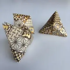 箱根細工模様折り紙のオブジェ