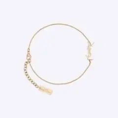 SAINTLAURENT モノグラム チャームブレスレット(ゴールド/ブラス)