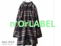 n'OrLABEL ロング　チェックシャツ