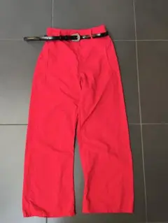 トゥデイフル　赤　ナイロンパンツ　スラックス　36