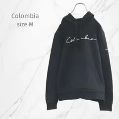 『Colombia コロンビア』ロゴ スウェット パーカー【M】フーディー　黒