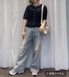 JEANASIS コットンリネンクロシェ2WAYプルオーバー