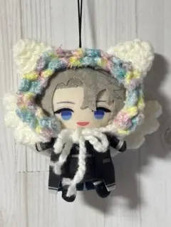 にじパペ用　天使の羽根付きボンネット　帽子