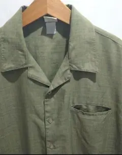 80s haband open collar shirt noroll