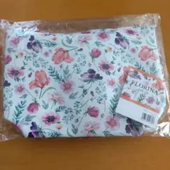 FLORINA 花柄ポーチ オレンジ内側