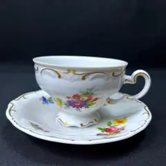 ワイマール　WEIMAR 金彩コバルトブルー フラワー　プレート4枚セット ワイマール WEIMAR 金彩コバルトブルー フラワー プレート4枚セット