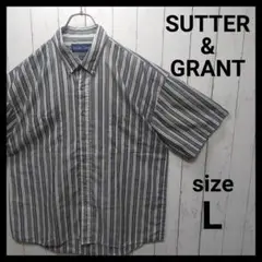【SUTTER & GRANT】 Stripe BD Shirt C1100
