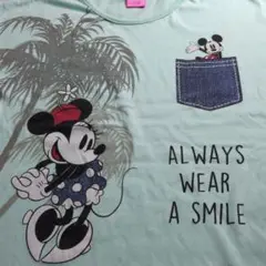 Disneyミニーマウス Tシャツ 150cmミントグリーン