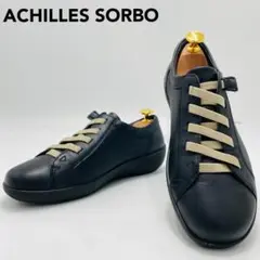ACHILLES SORBO ウォーキングシューズ スニーカー 23 黒 ゴム紐