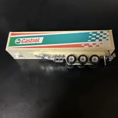 【メーカー不明ミニカー】Castrolトラック、トレーラー 後ろのみ おまけ付き